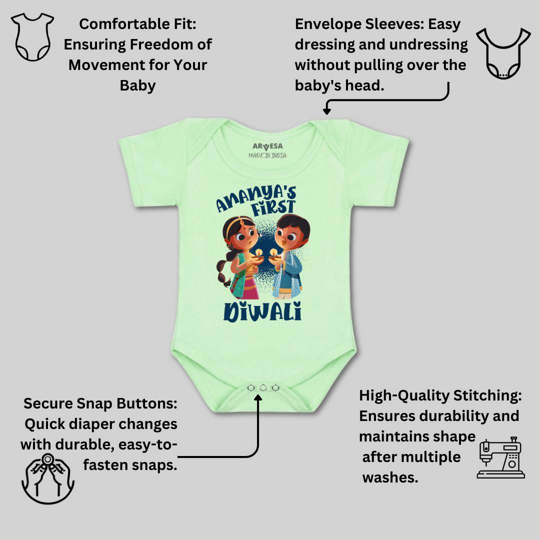 Arvesa My First Diwali  Baby Boy & Girl Dress