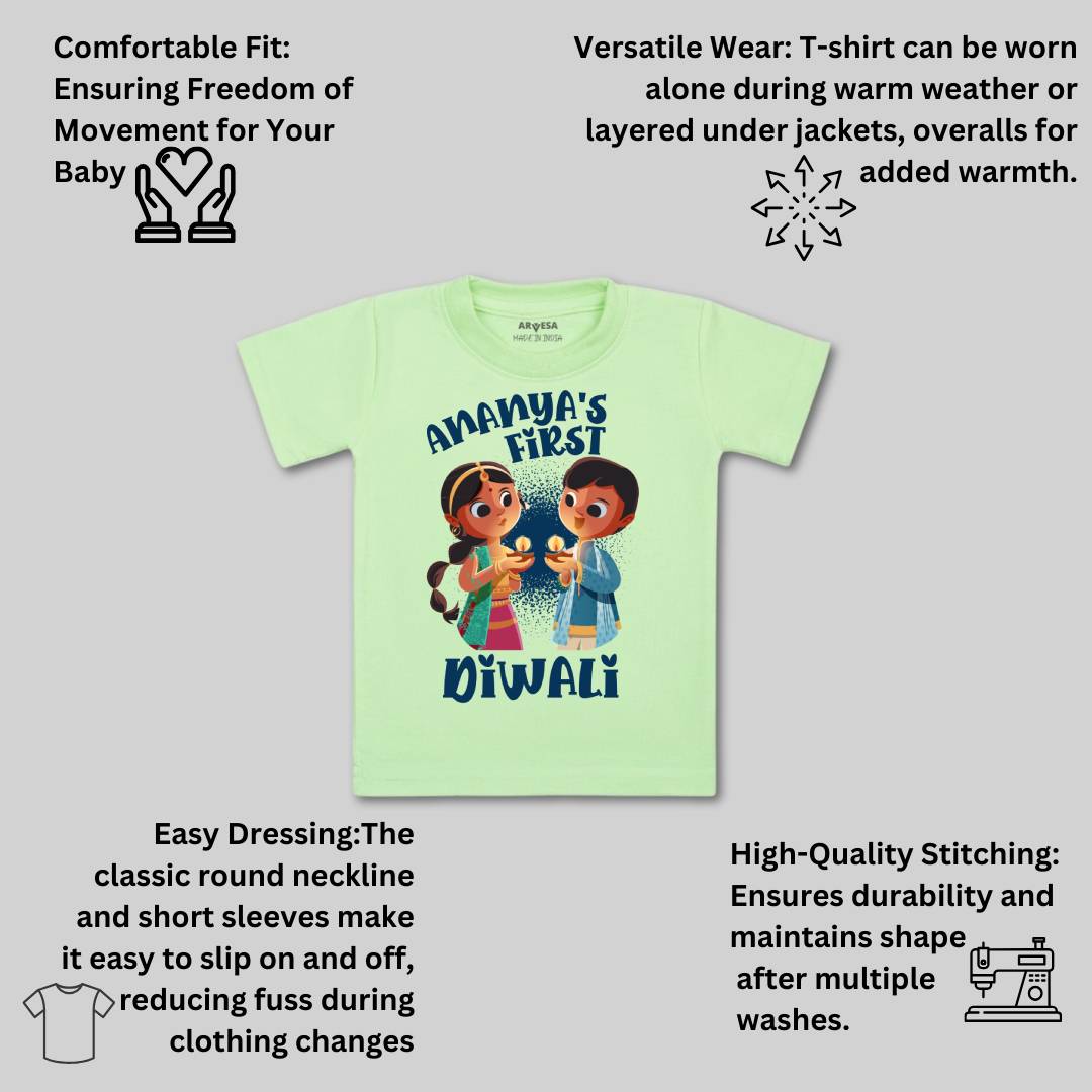 Arvesa My First Diwali  Baby Boy & Girl Dress