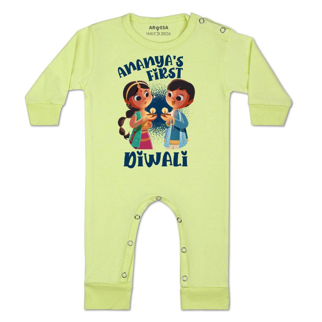 Arvesa My First Diwali  Baby Boy & Girl Dress