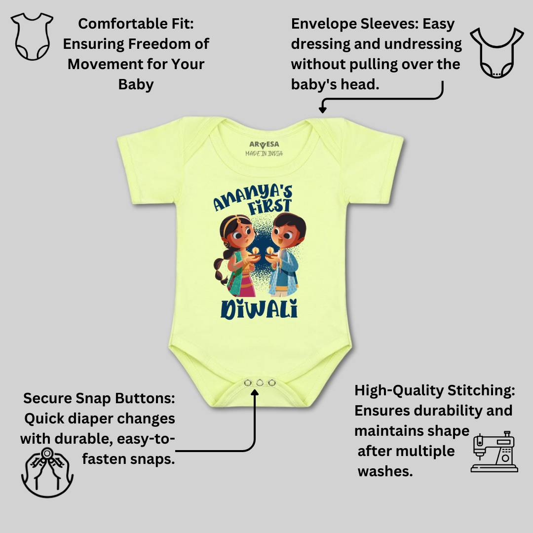 Arvesa My First Diwali  Baby Boy & Girl Dress