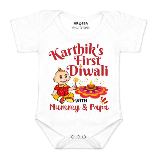 Arvesa My First Diwali  Baby Boy & Girl Dress