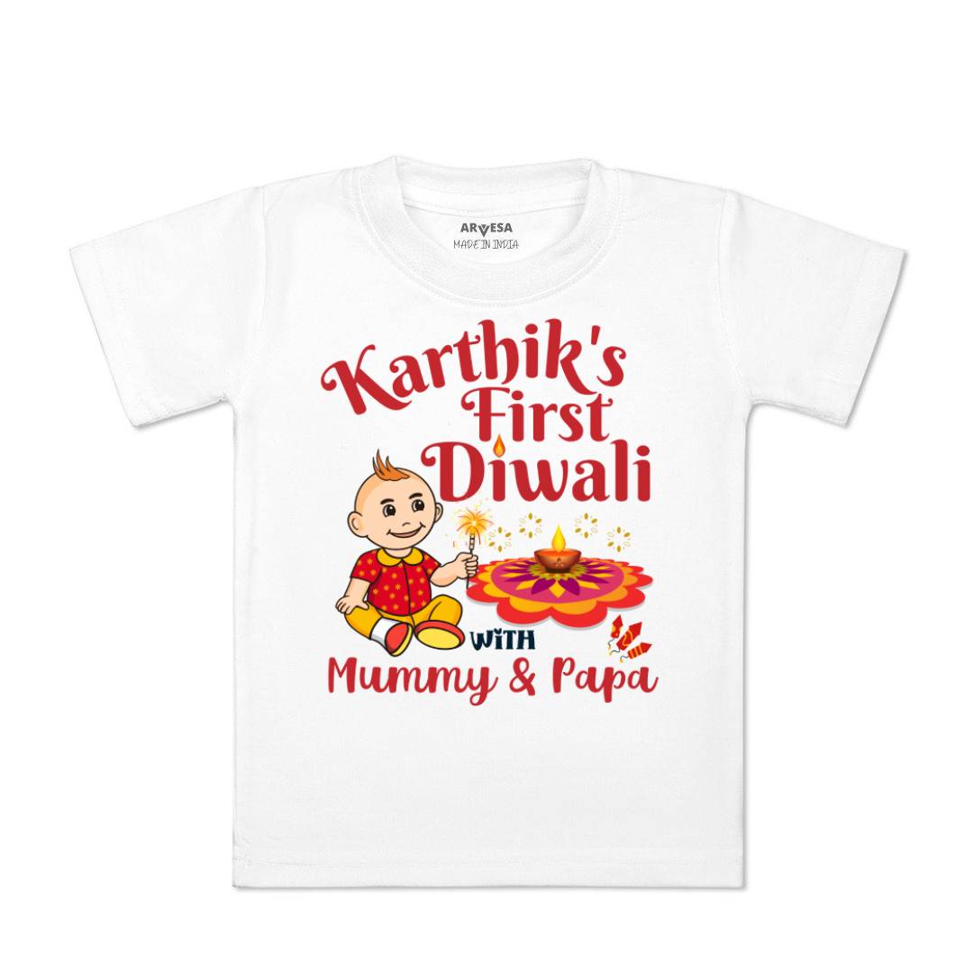 Arvesa My First Diwali  Baby Boy & Girl Dress