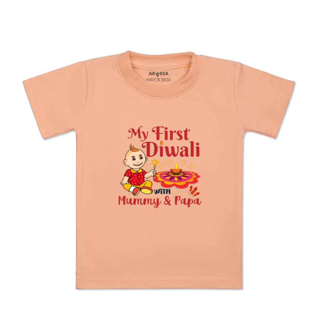 Arvesa Design-1104 Diwali My First Baby Boy and Baby Girl Dress .