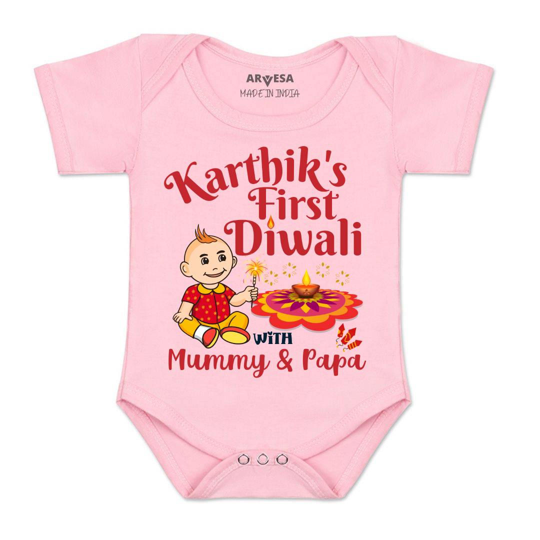 Arvesa My First Diwali  Baby Boy & Girl Dress