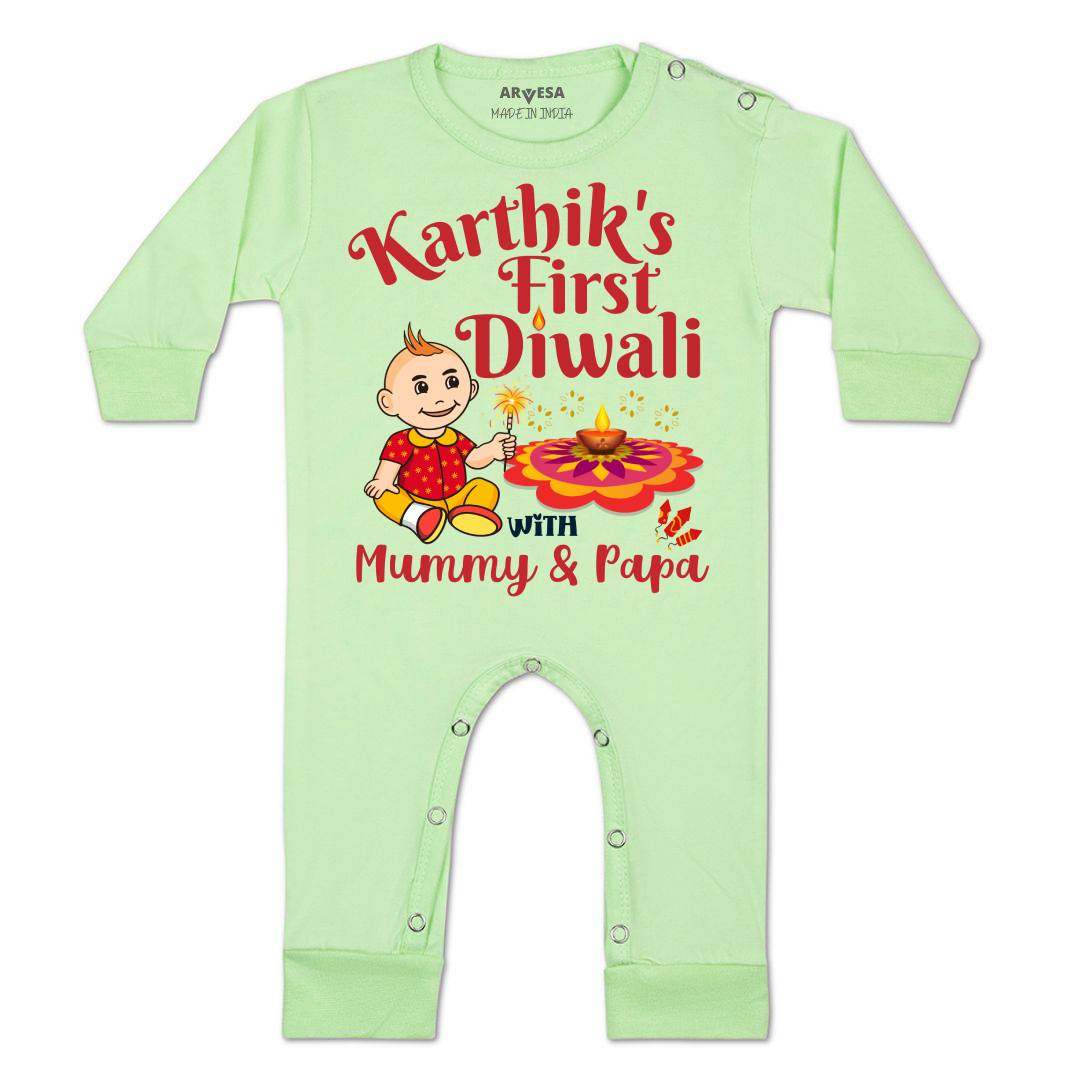 Arvesa My First Diwali  Baby Boy & Girl Dress