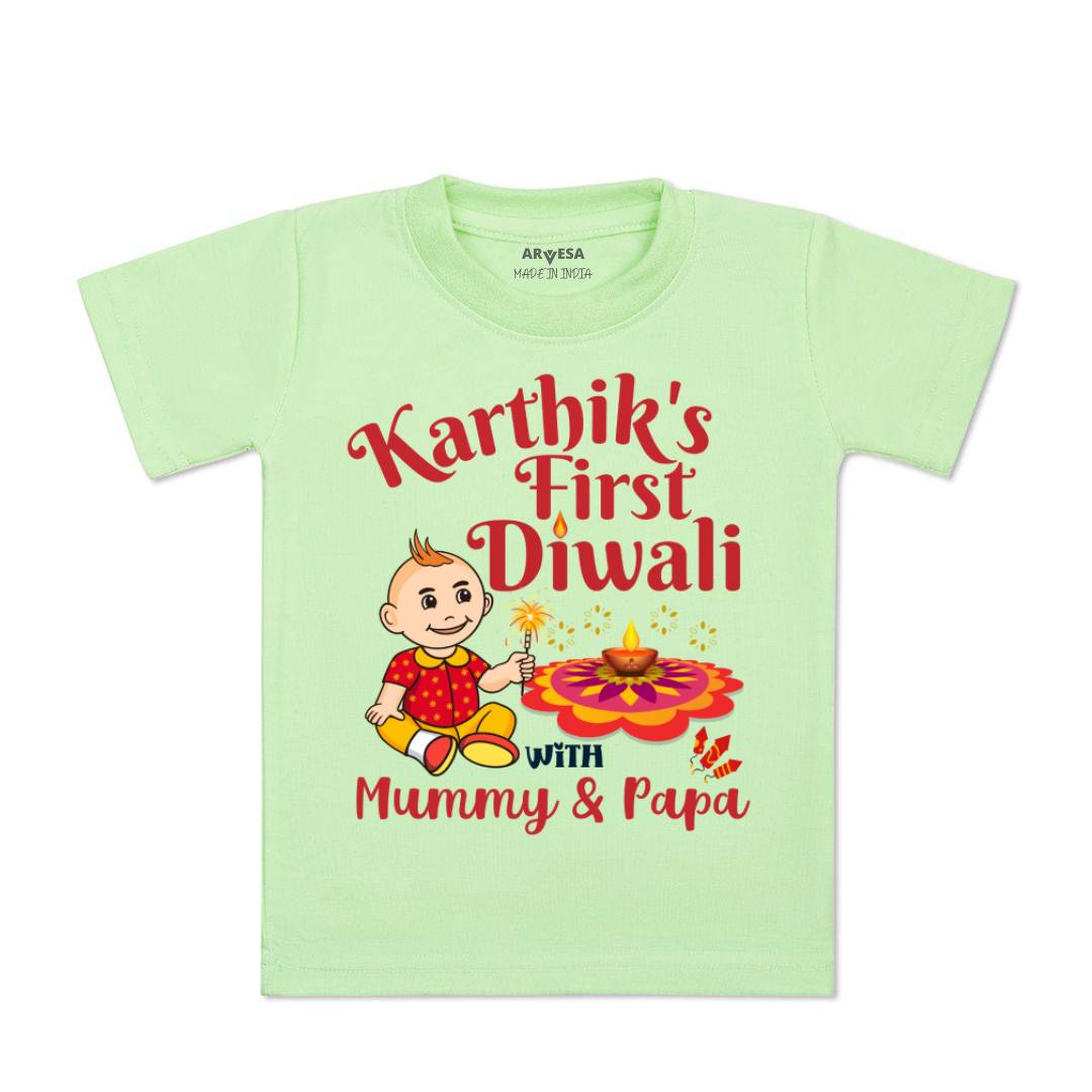 Arvesa My First Diwali  Baby Boy & Girl Dress
