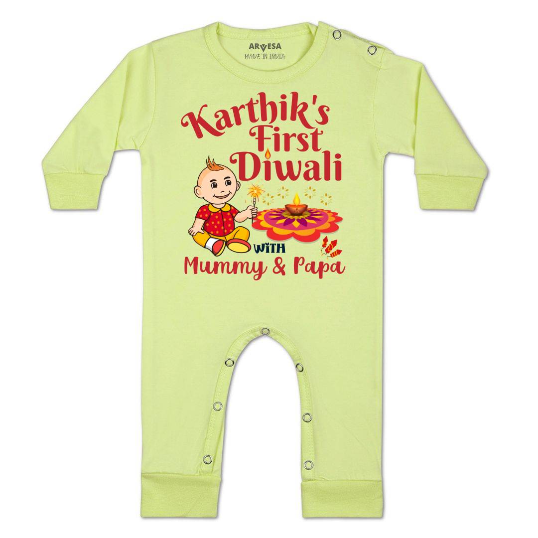 Arvesa My First Diwali  Baby Boy & Girl Dress