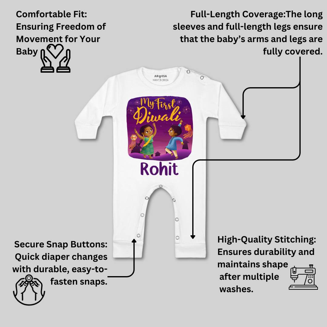Arvesa My First Diwali  Baby Boy & Girl Dress