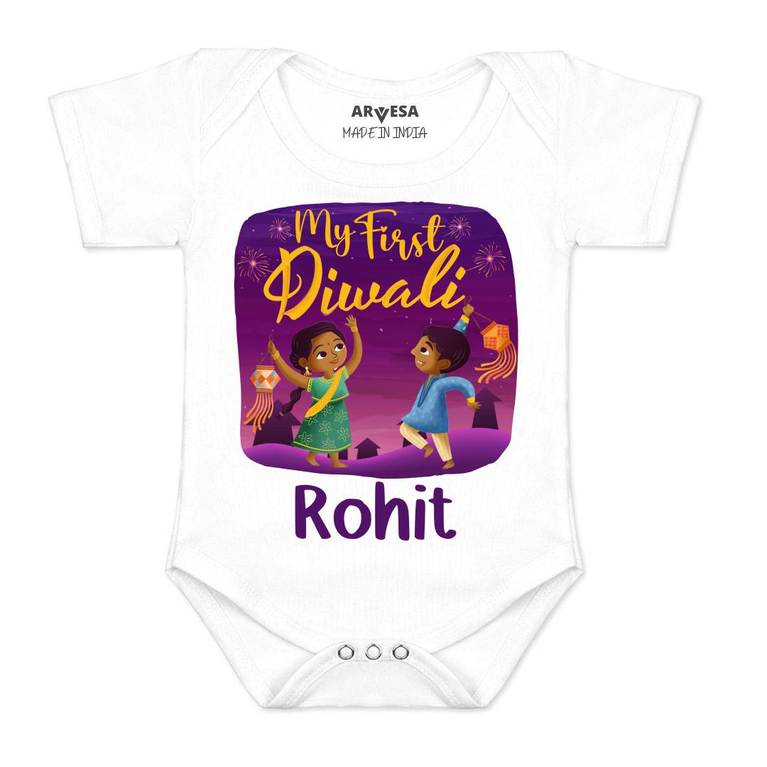 Arvesa My First Diwali  Baby Boy & Girl Dress