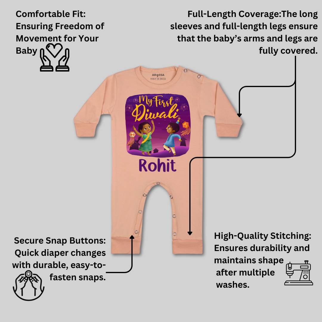 Arvesa My First Diwali  Baby Boy & Girl Dress