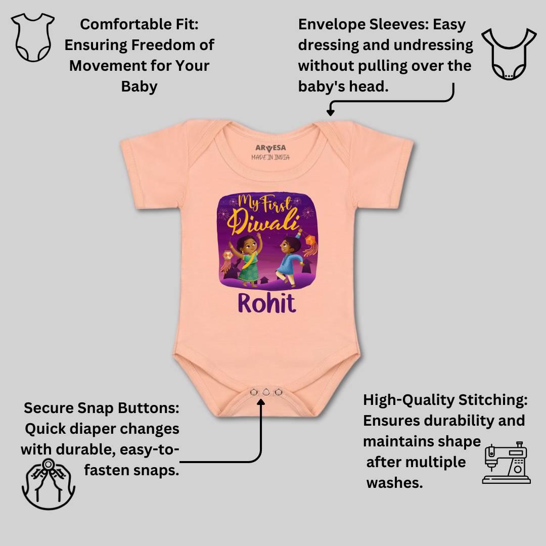 Arvesa My First Diwali  Baby Boy & Girl Dress