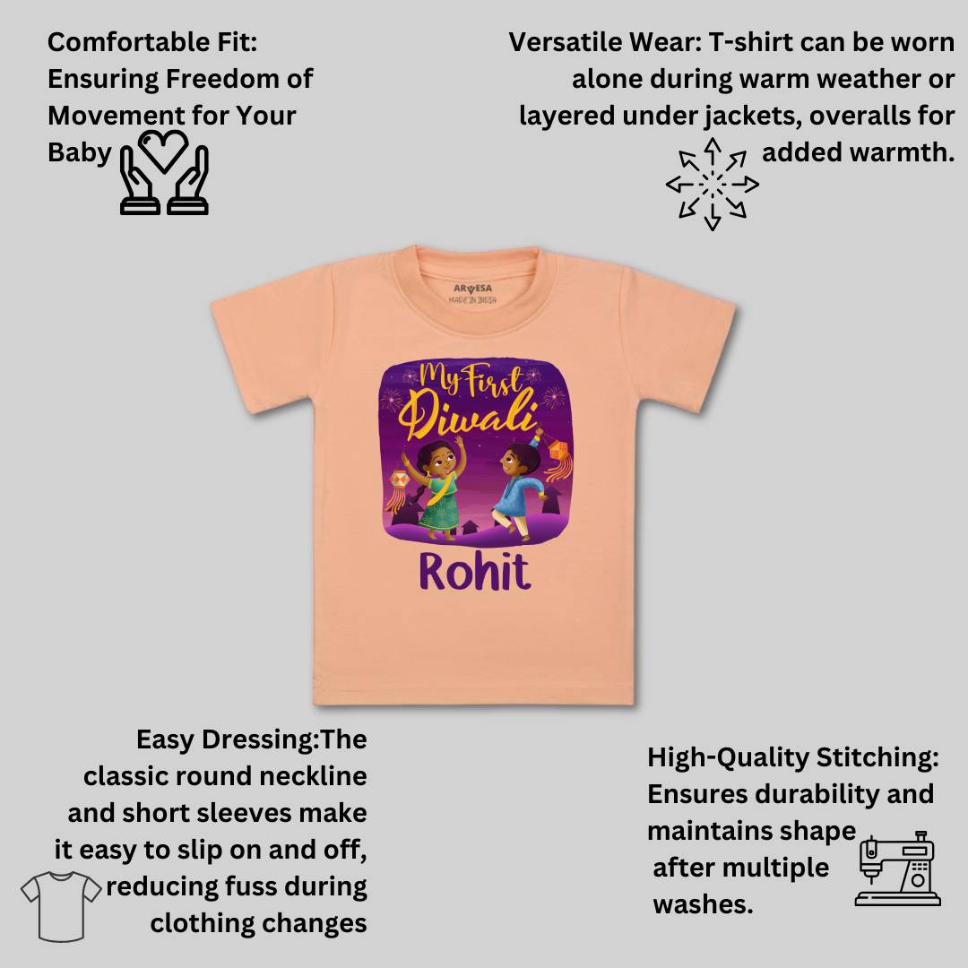 Arvesa My First Diwali  Baby Boy & Girl Dress