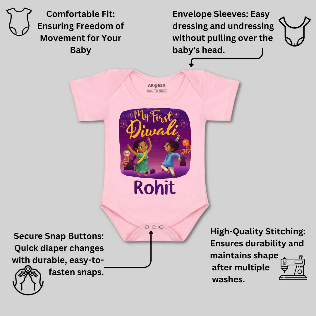 Arvesa My First Diwali  Baby Boy & Girl Dress