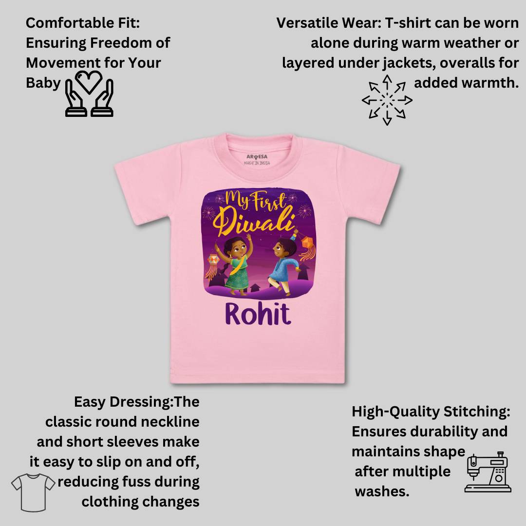 Arvesa My First Diwali  Baby Boy & Girl Dress