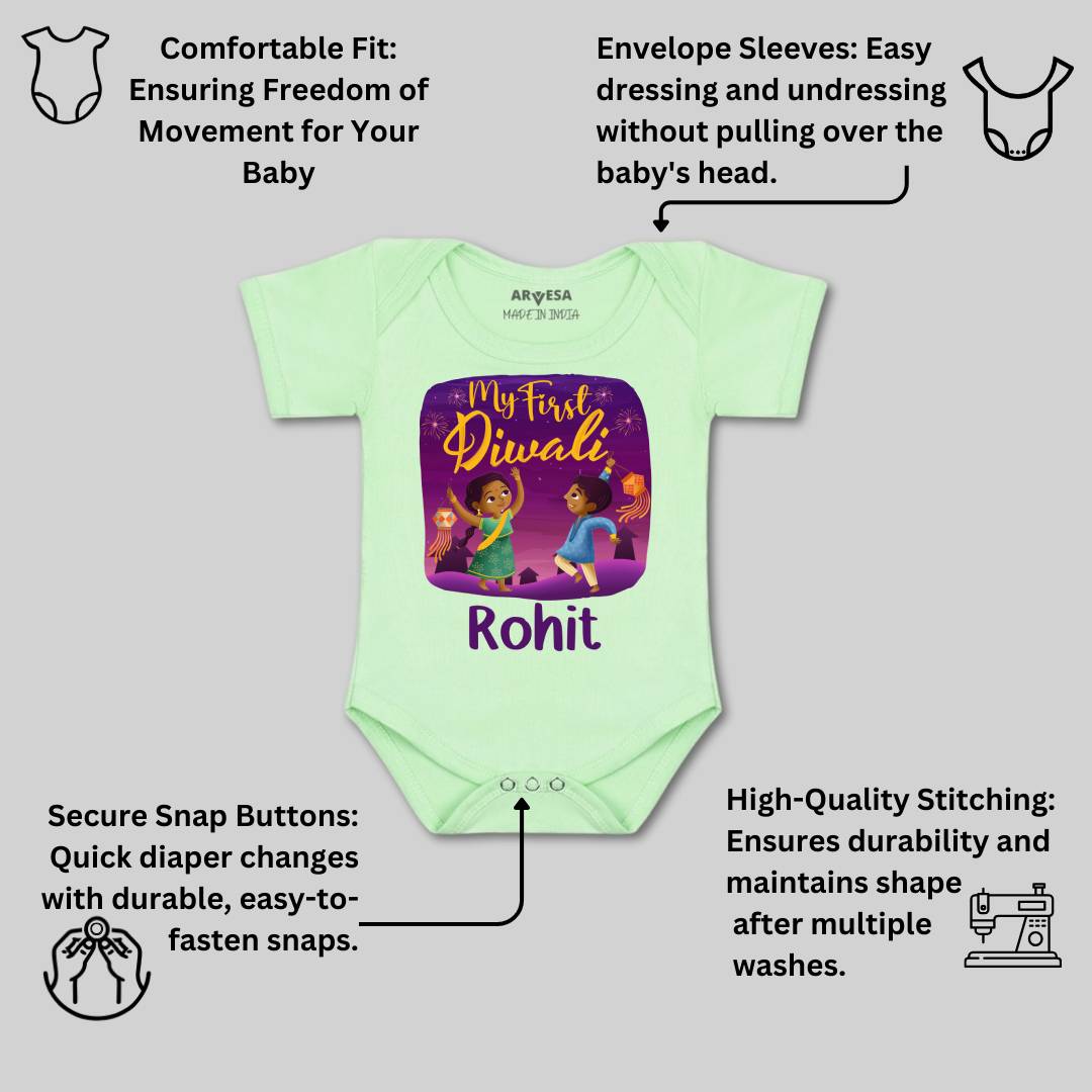 Arvesa My First Diwali  Baby Boy & Girl Dress