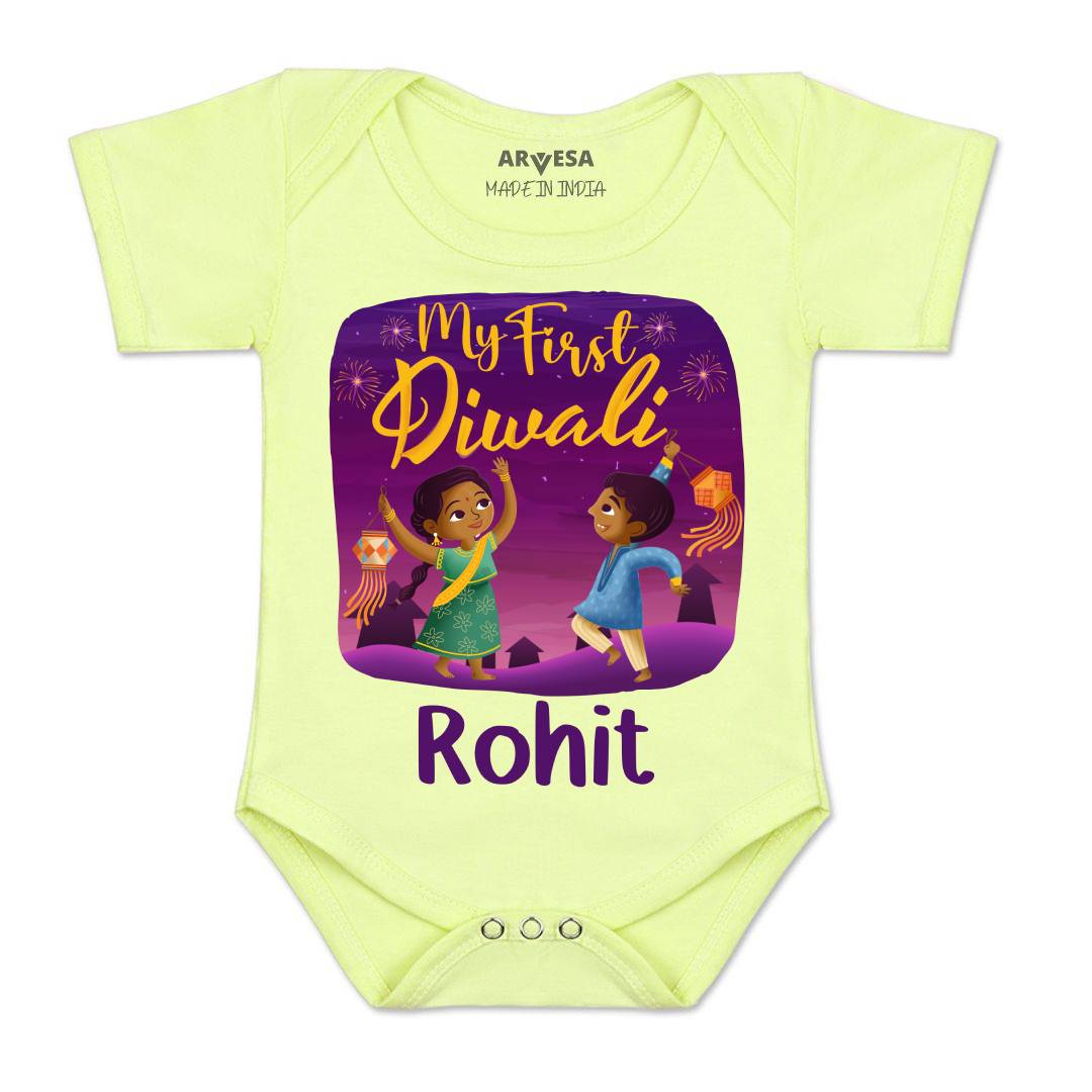 Arvesa My First Diwali  Baby Boy & Girl Dress