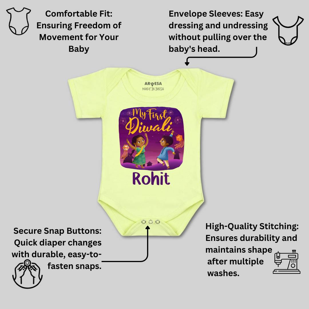 Arvesa My First Diwali  Baby Boy & Girl Dress