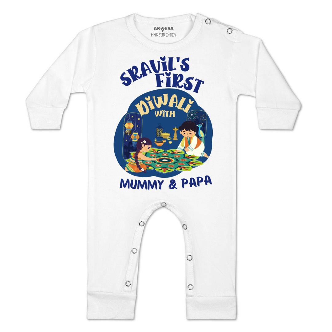 Arvesa My First Diwali  Baby Boy & Girl Dress