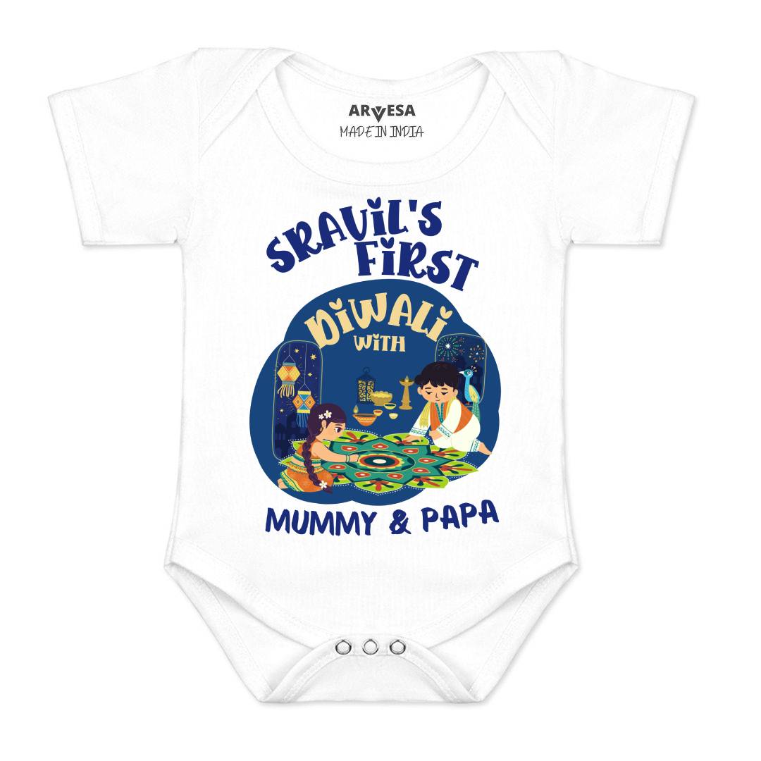 Arvesa My First Diwali  Baby Boy & Girl Dress