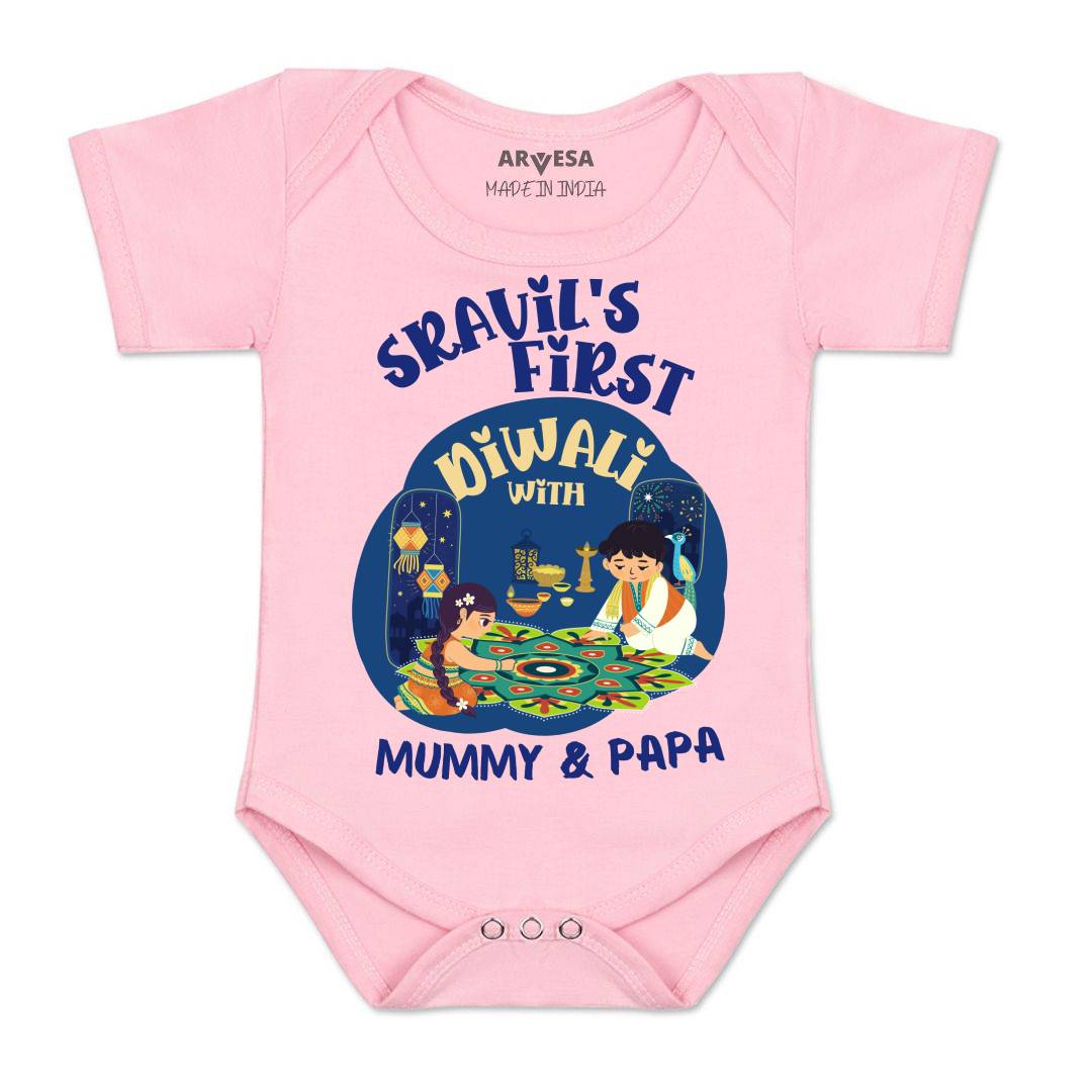 Arvesa My First Diwali  Baby Boy & Girl Dress
