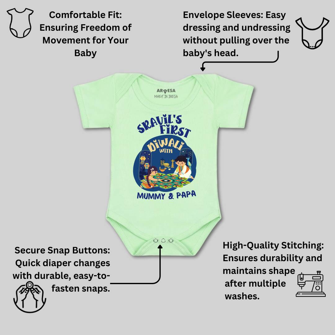 Arvesa My First Diwali  Baby Boy & Girl Dress
