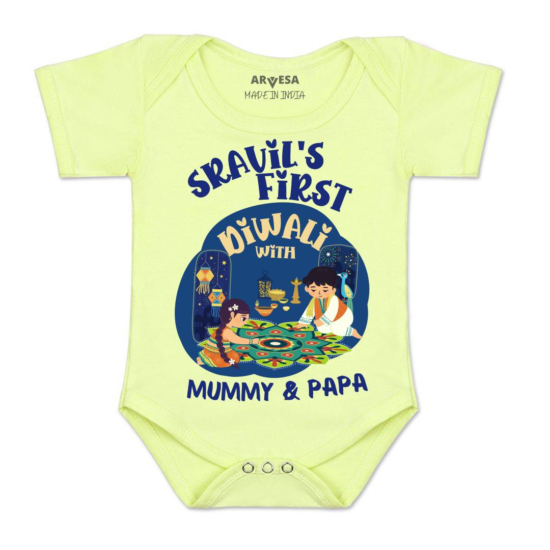 Arvesa My First Diwali  Baby Boy & Girl Dress