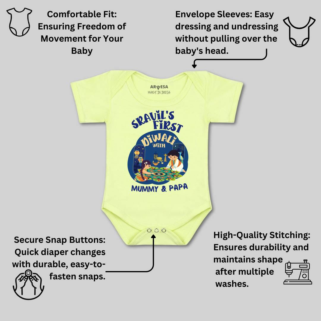 Arvesa My First Diwali  Baby Boy & Girl Dress