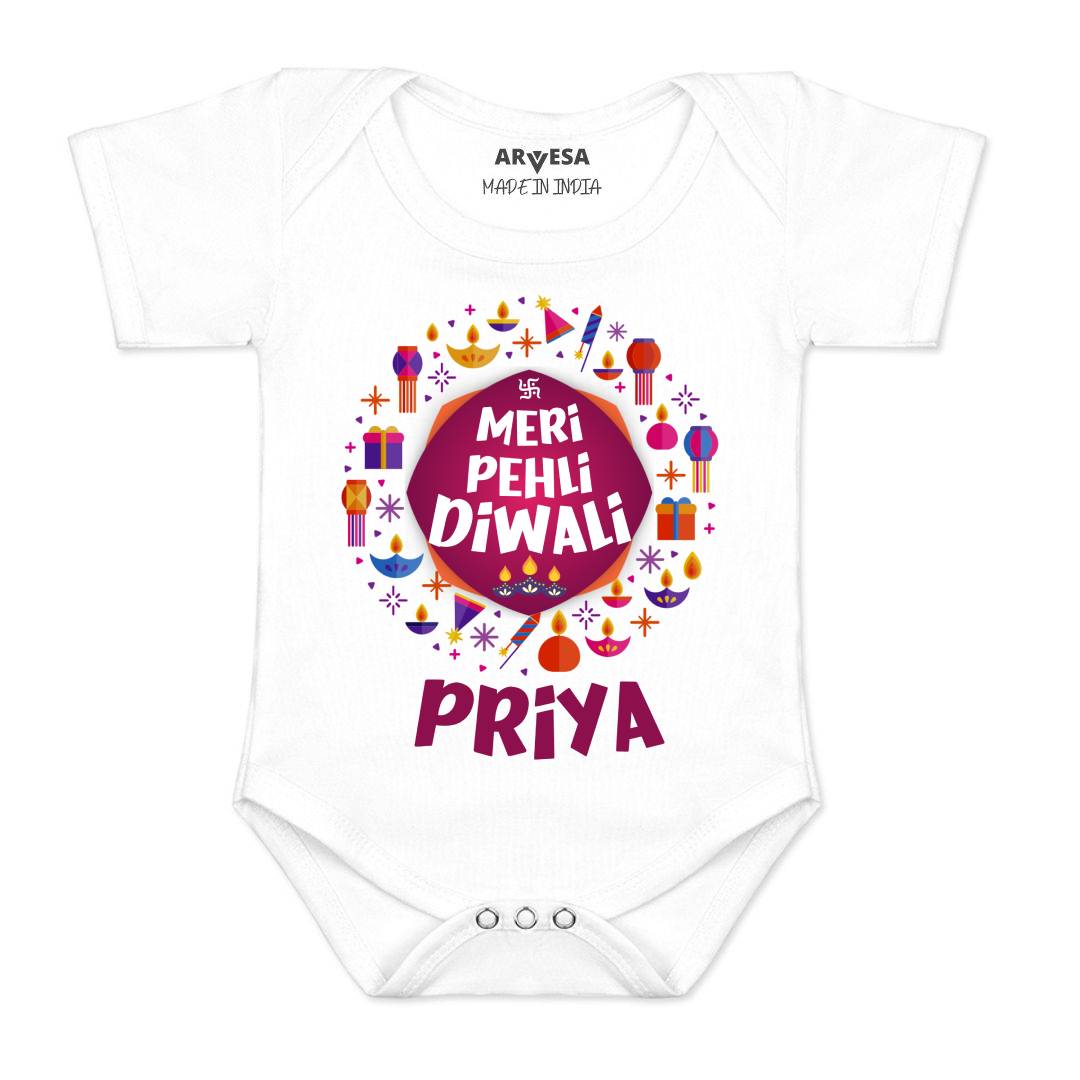 Arvesa My First Diwali  Baby Boy & Girl Dress