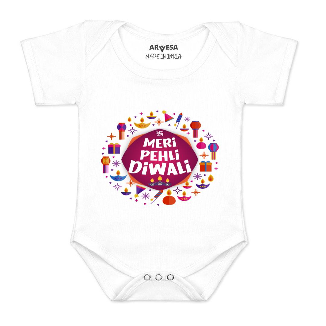Arvesa Design-1108 Diwali My First Baby Boy and Baby Girl Dress .