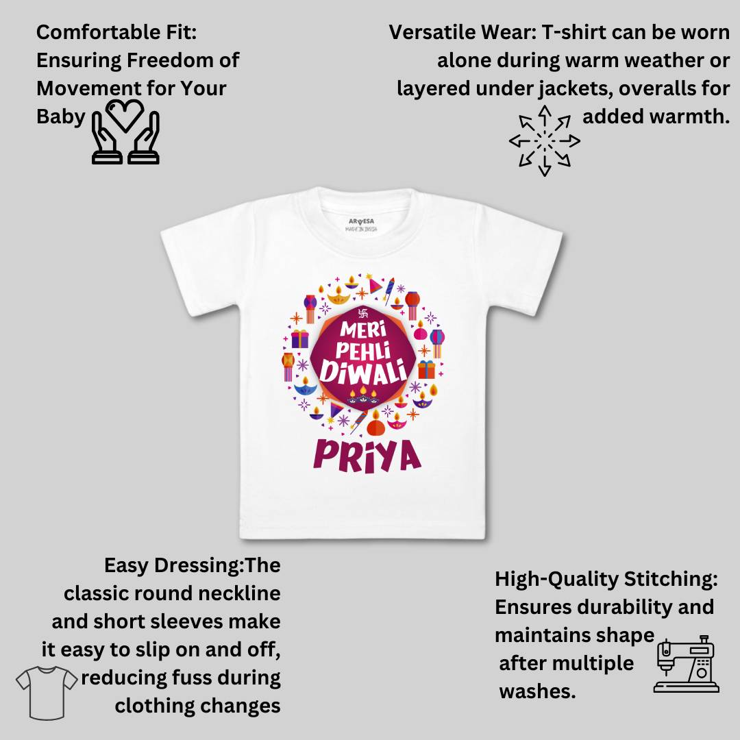 Arvesa My First Diwali  Baby Boy & Girl Dress