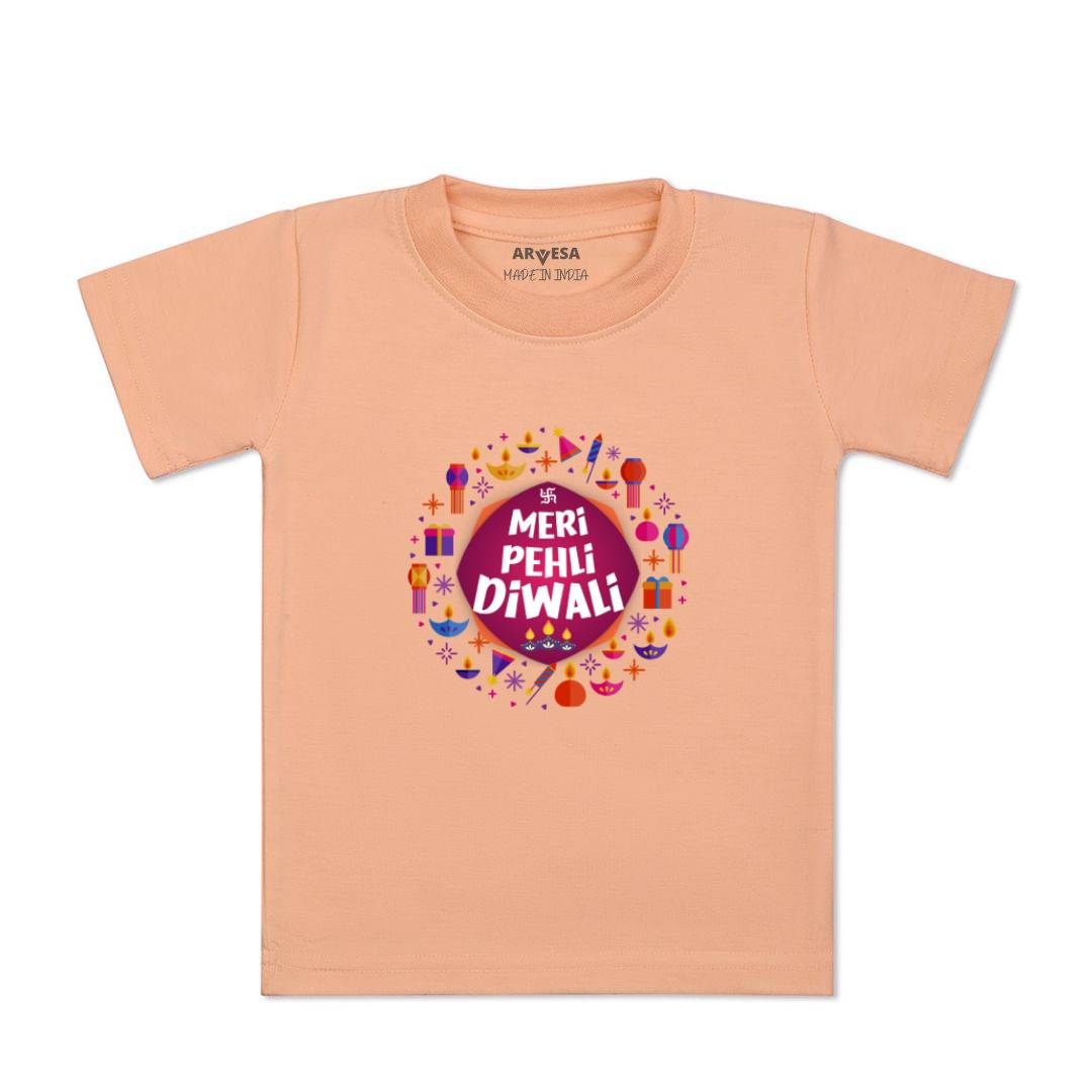 Arvesa Design-1108 Diwali My First Baby Boy and Baby Girl Dress .