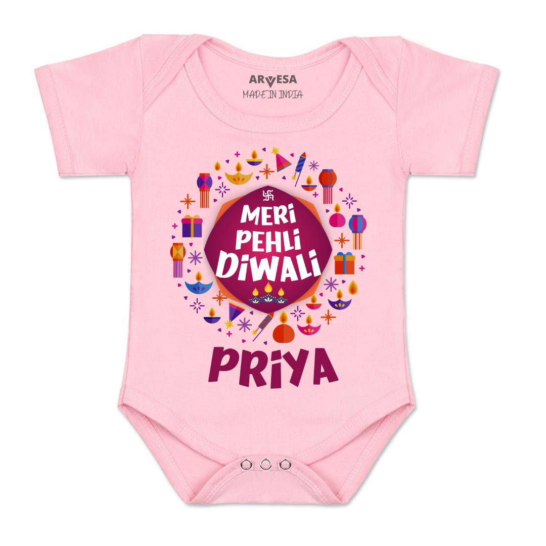 Arvesa My First Diwali  Baby Boy & Girl Dress