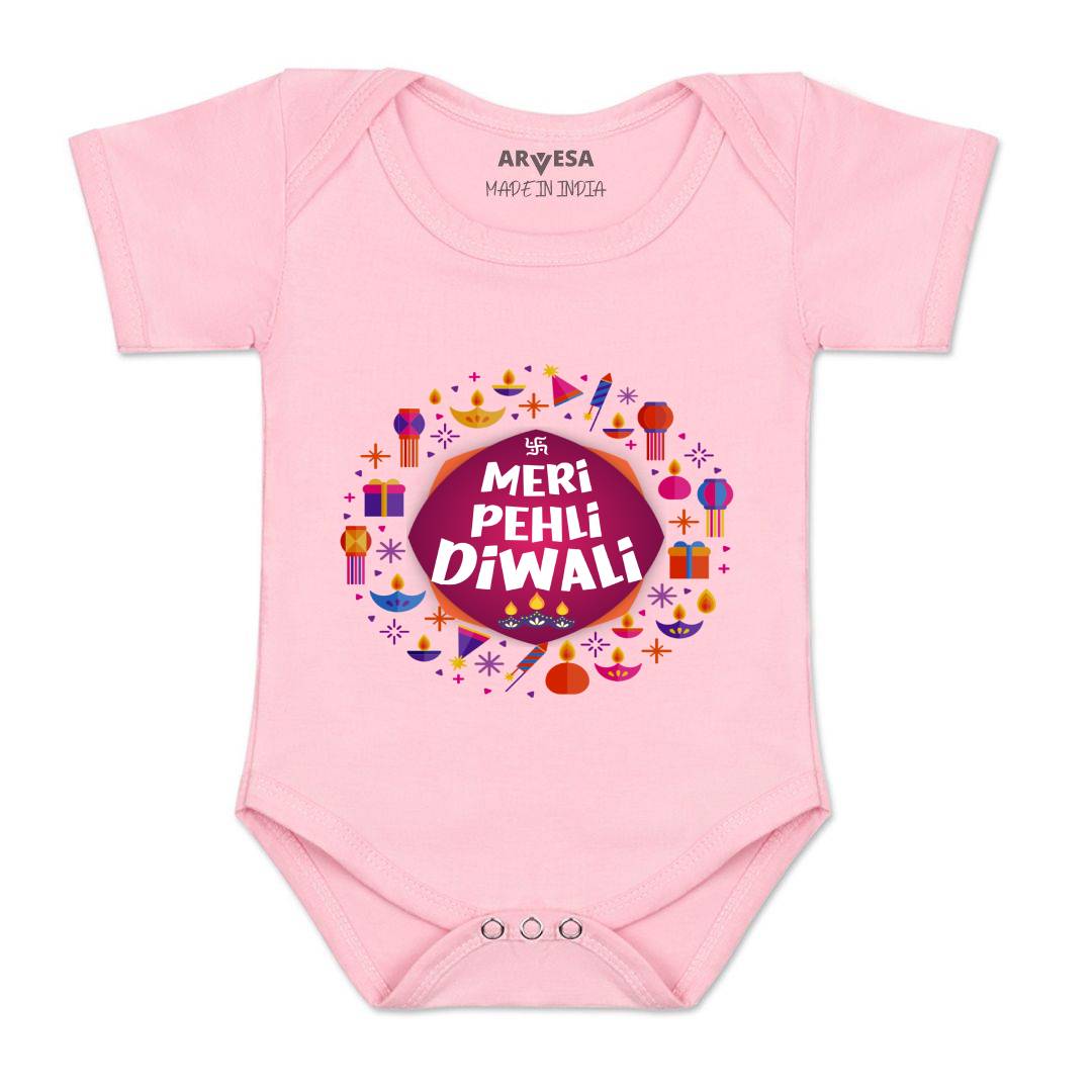Arvesa Design-1108 Diwali My First Baby Boy and Baby Girl Dress .
