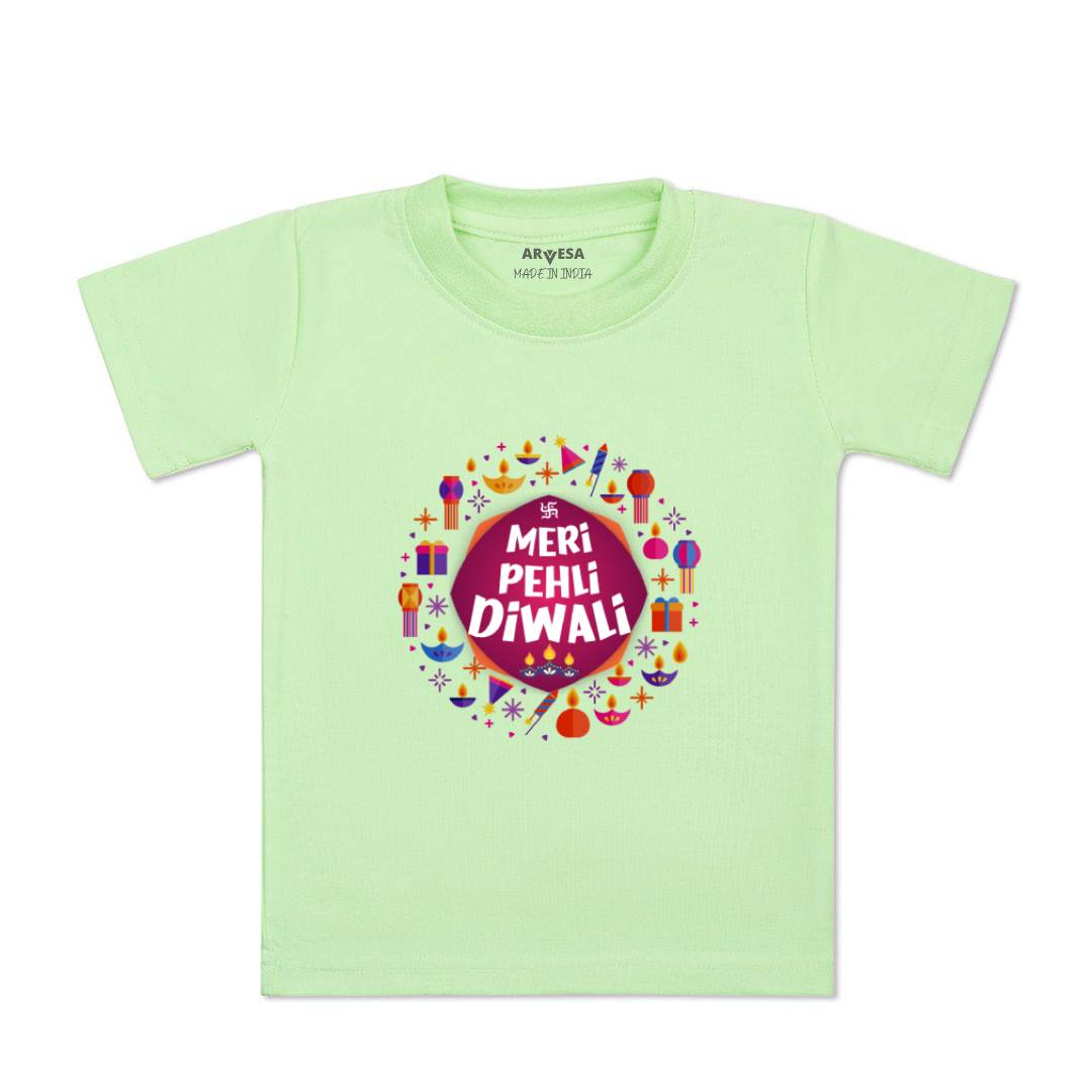 Arvesa Design-1108 Diwali My First Baby Boy and Baby Girl Dress .
