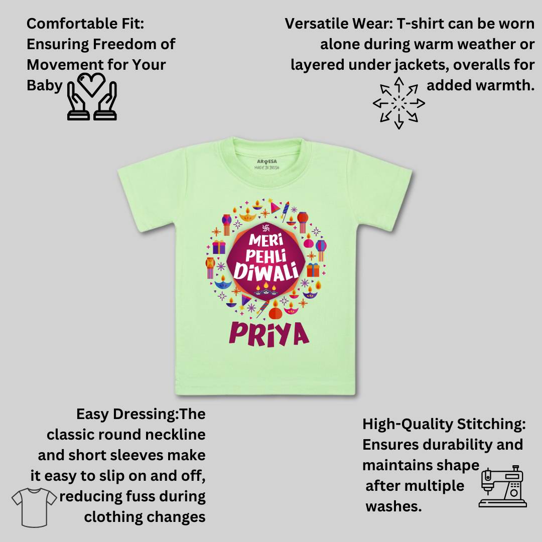 Arvesa My First Diwali  Baby Boy & Girl Dress