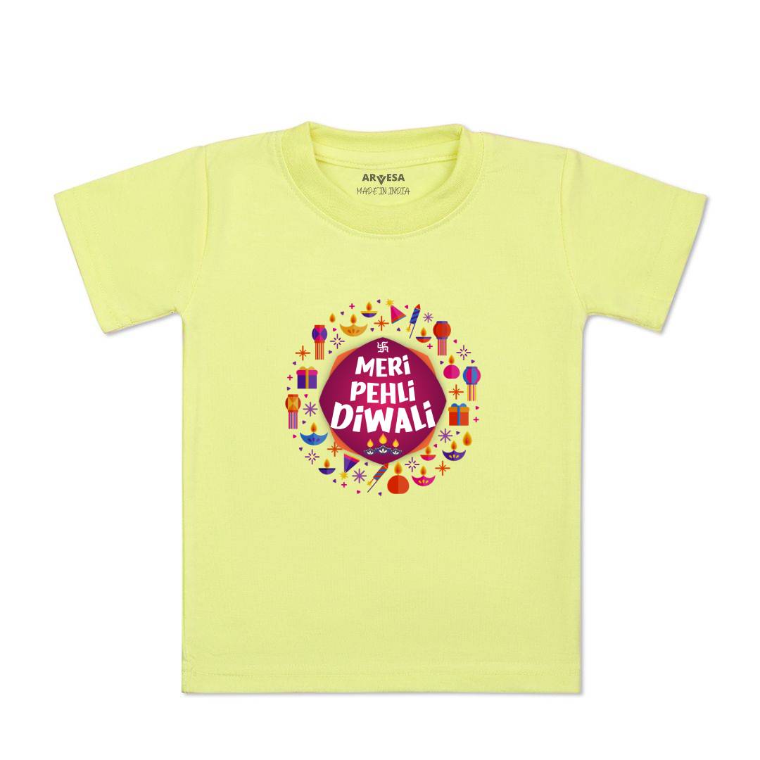 Arvesa Design-1108 Diwali My First Baby Boy and Baby Girl Dress .
