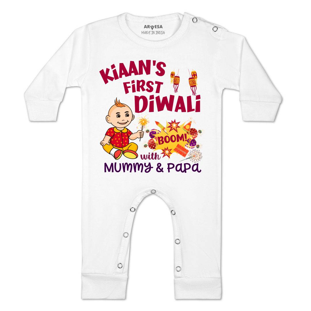 Arvesa My First Diwali  Baby Boy & Girl Dress