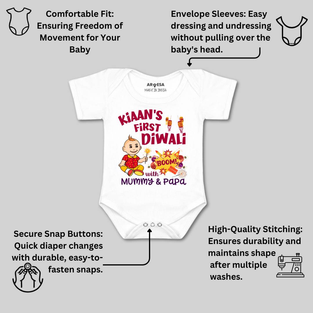 Arvesa My First Diwali  Baby Boy & Girl Dress