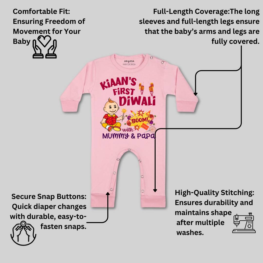 Arvesa My First Diwali  Baby Boy & Girl Dress