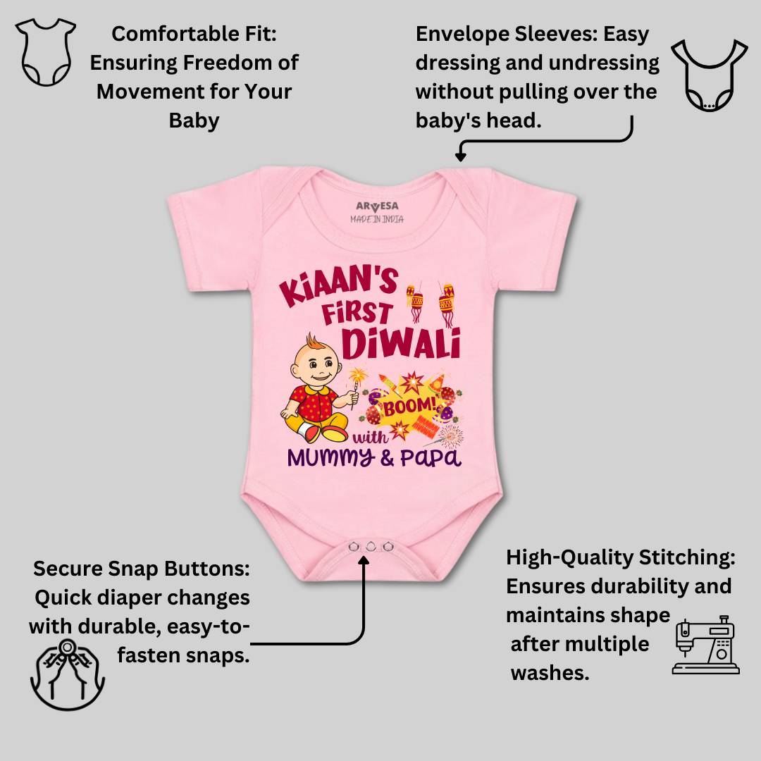 Arvesa My First Diwali  Baby Boy & Girl Dress