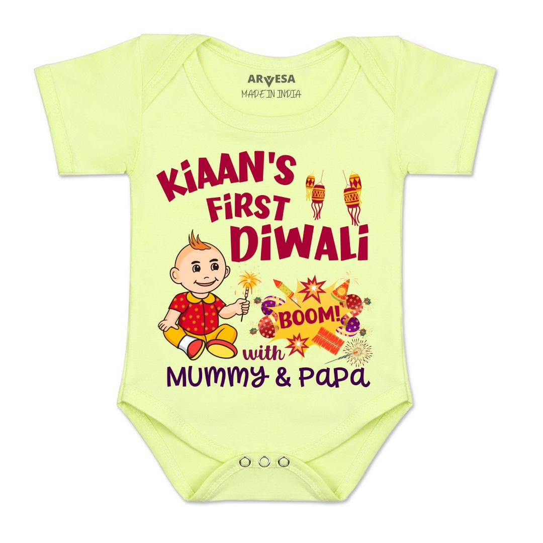 Arvesa My First Diwali  Baby Boy & Girl Dress