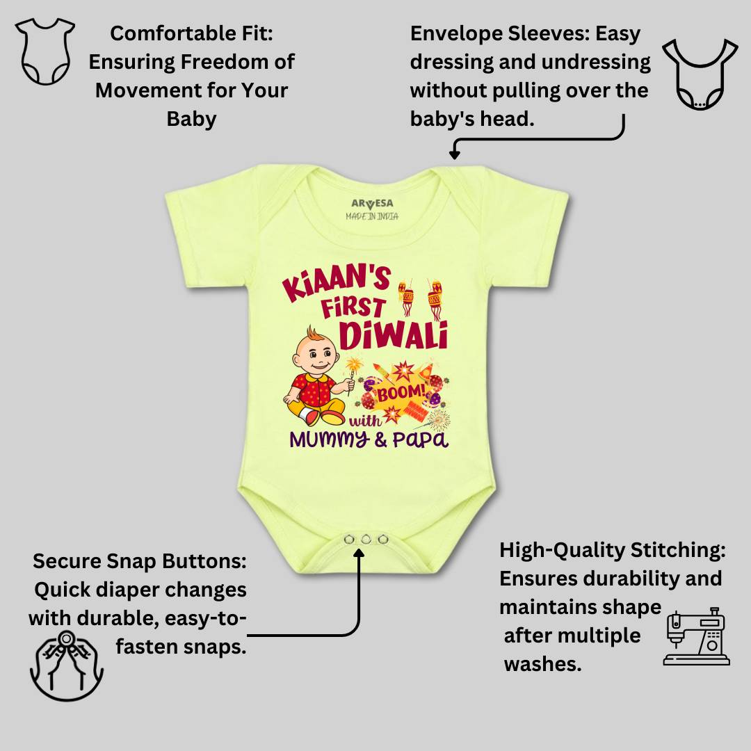 Arvesa My First Diwali  Baby Boy & Girl Dress