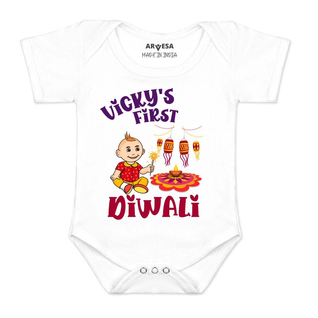 Arvesa My First Diwali  Baby Boy & Girl Dress