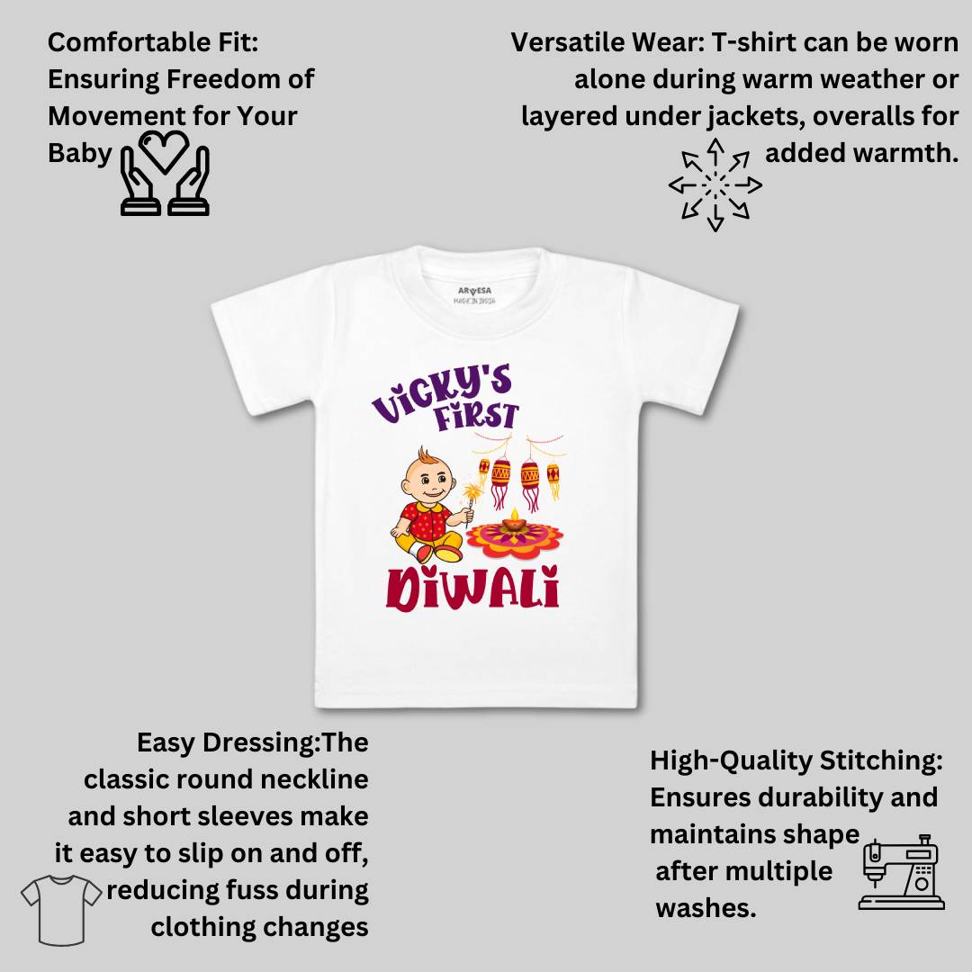 Arvesa My First Diwali  Baby Boy & Girl Dress