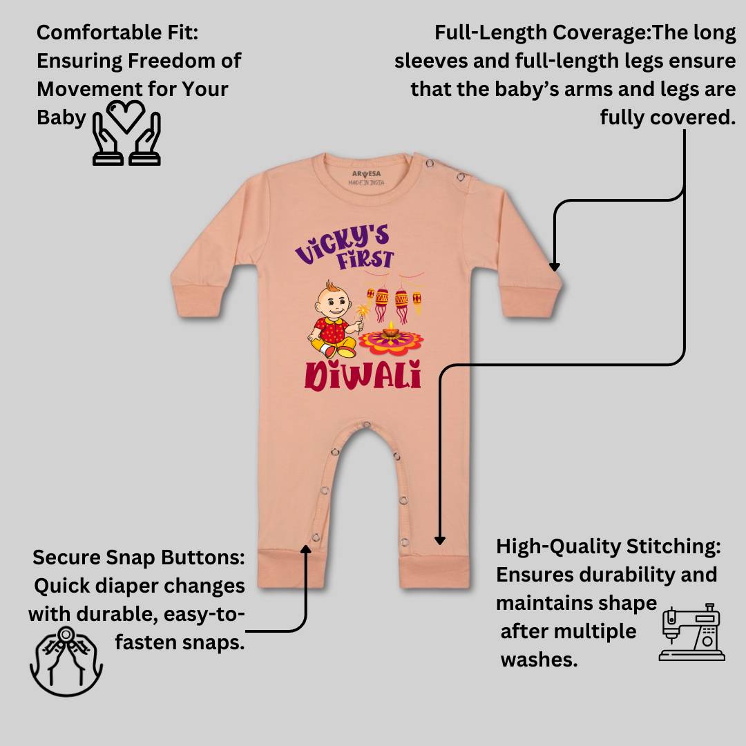 Arvesa My First Diwali  Baby Boy & Girl Dress