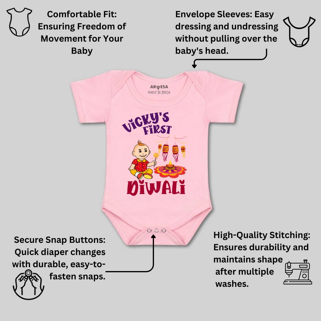 Arvesa My First Diwali  Baby Boy & Girl Dress