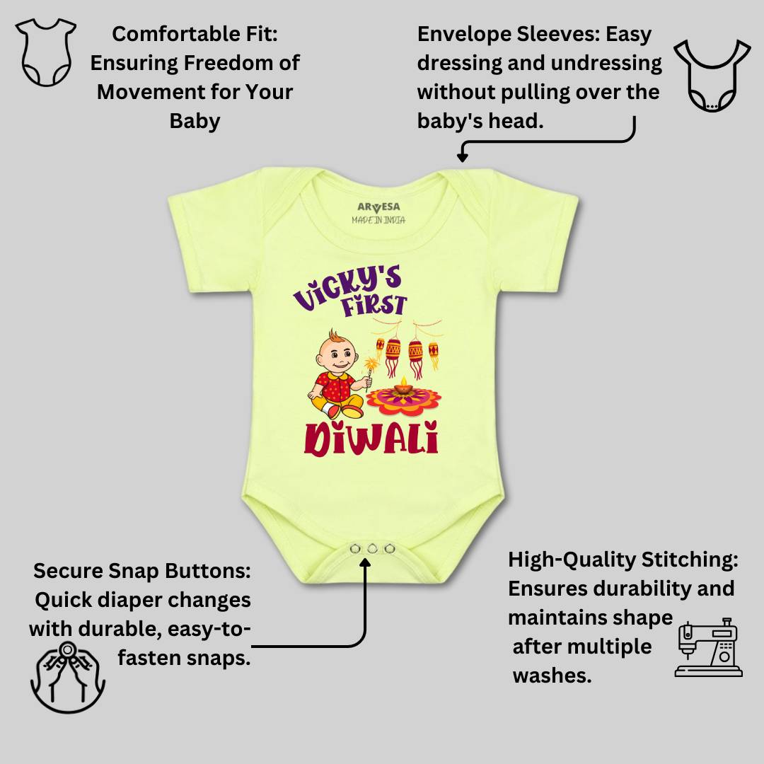 Arvesa My First Diwali  Baby Boy & Girl Dress