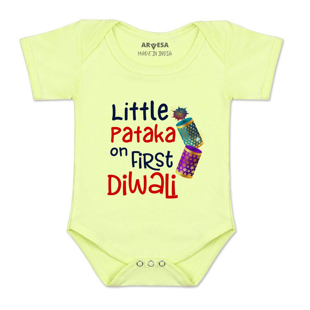 Arvesa Design-1114 Diwali My First Baby Boy and Baby Girl Dress .