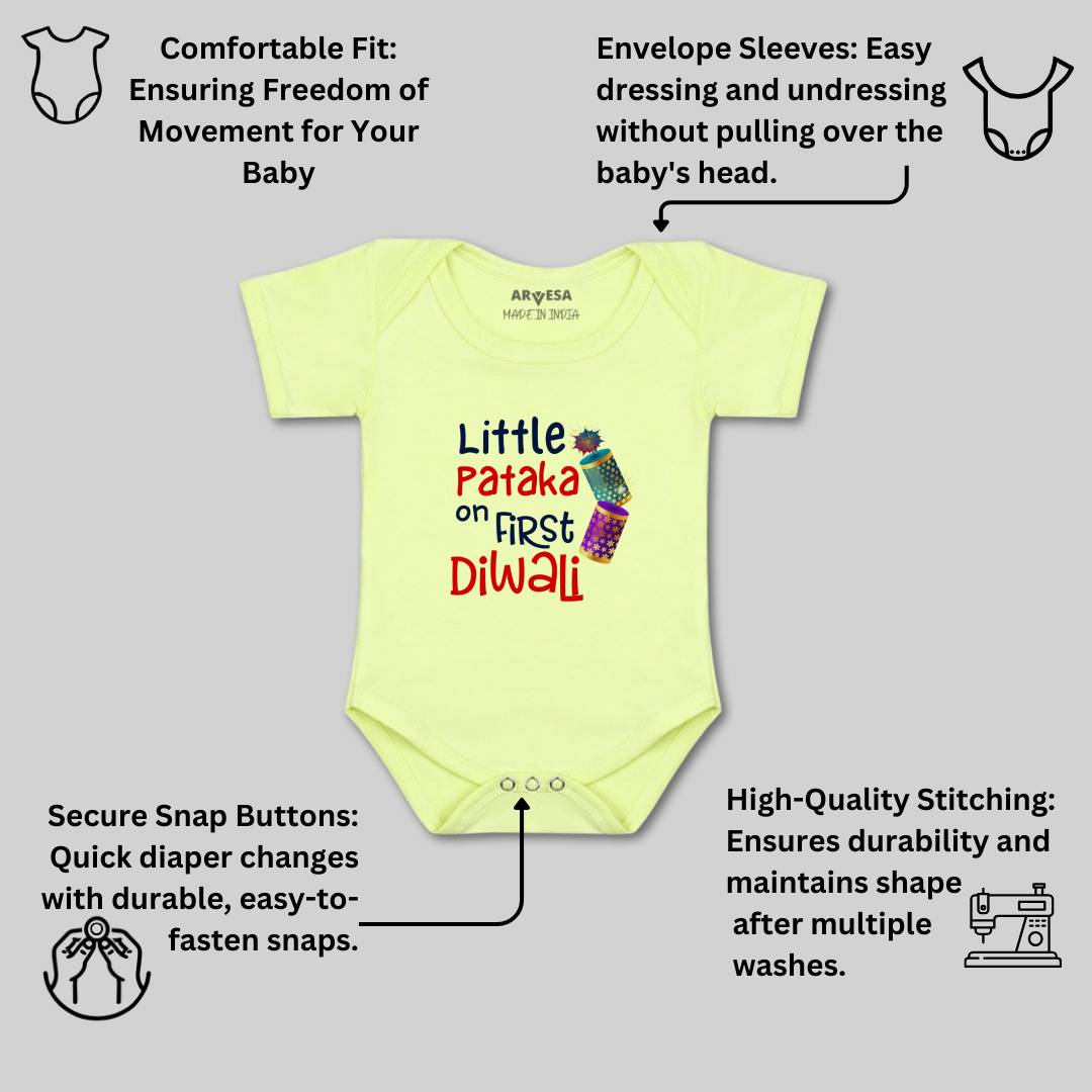 Arvesa Design-1114 Diwali My First Baby Boy and Baby Girl Dress .