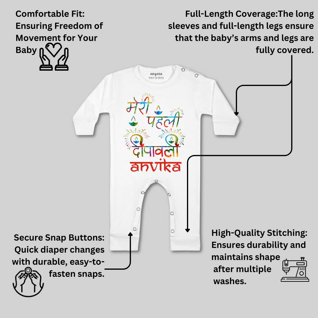 Arvesa My First Diwali  Baby Boy & Girl Dress